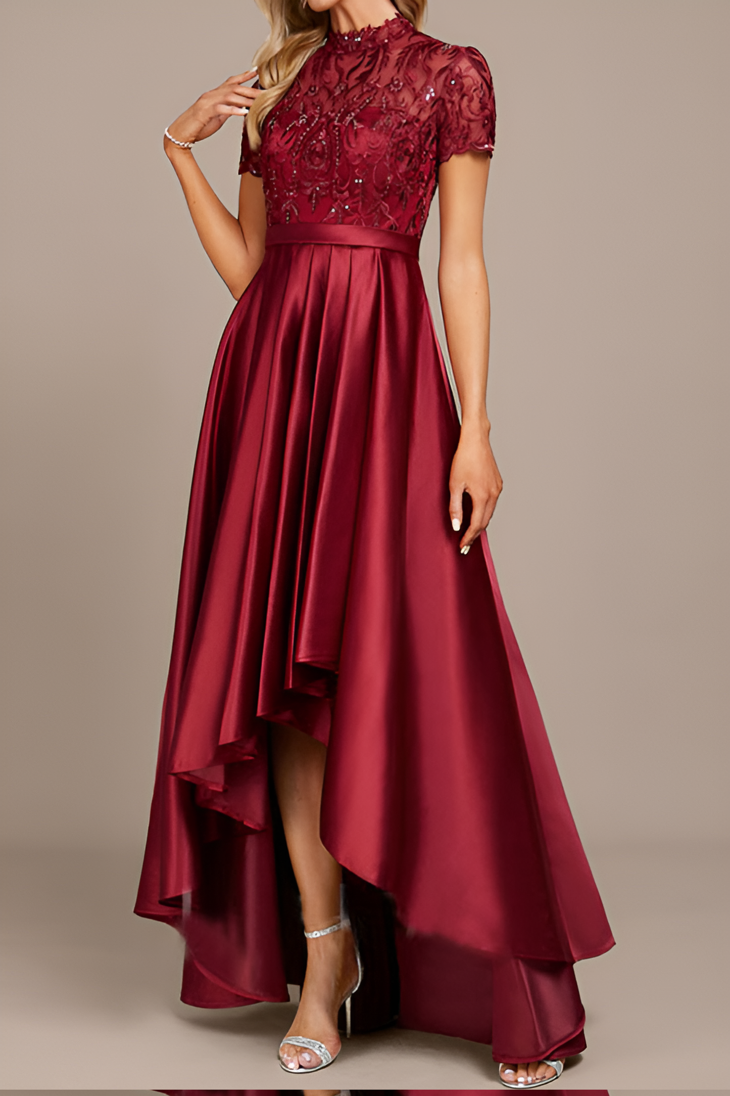 anyfreebie™-Burgundy Engagement Dress Mermaid Evening Dress