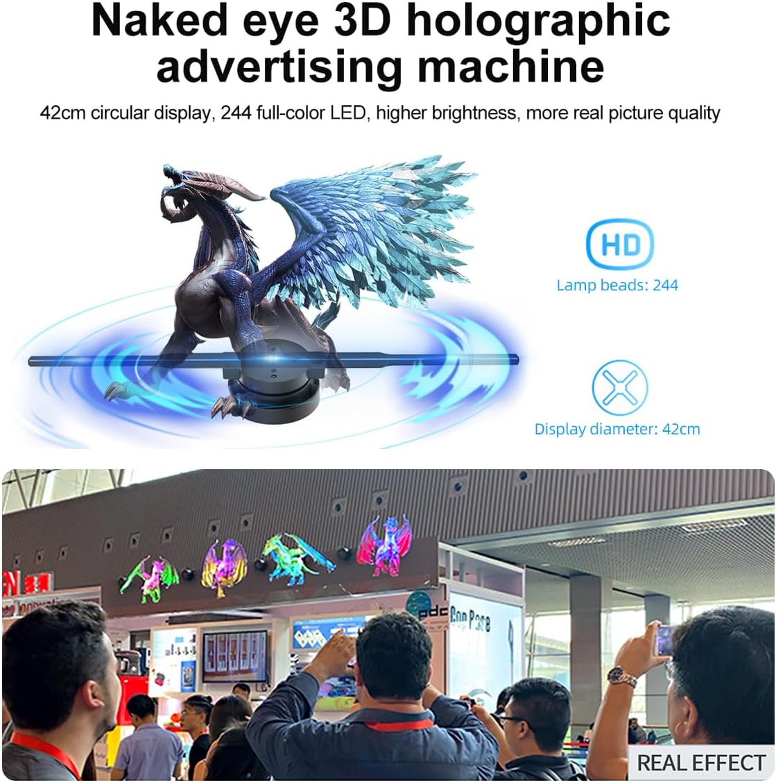 🎄3D Hologram LED Fan Projector ✨✨Hot Sale 60% OFF & Free shipping