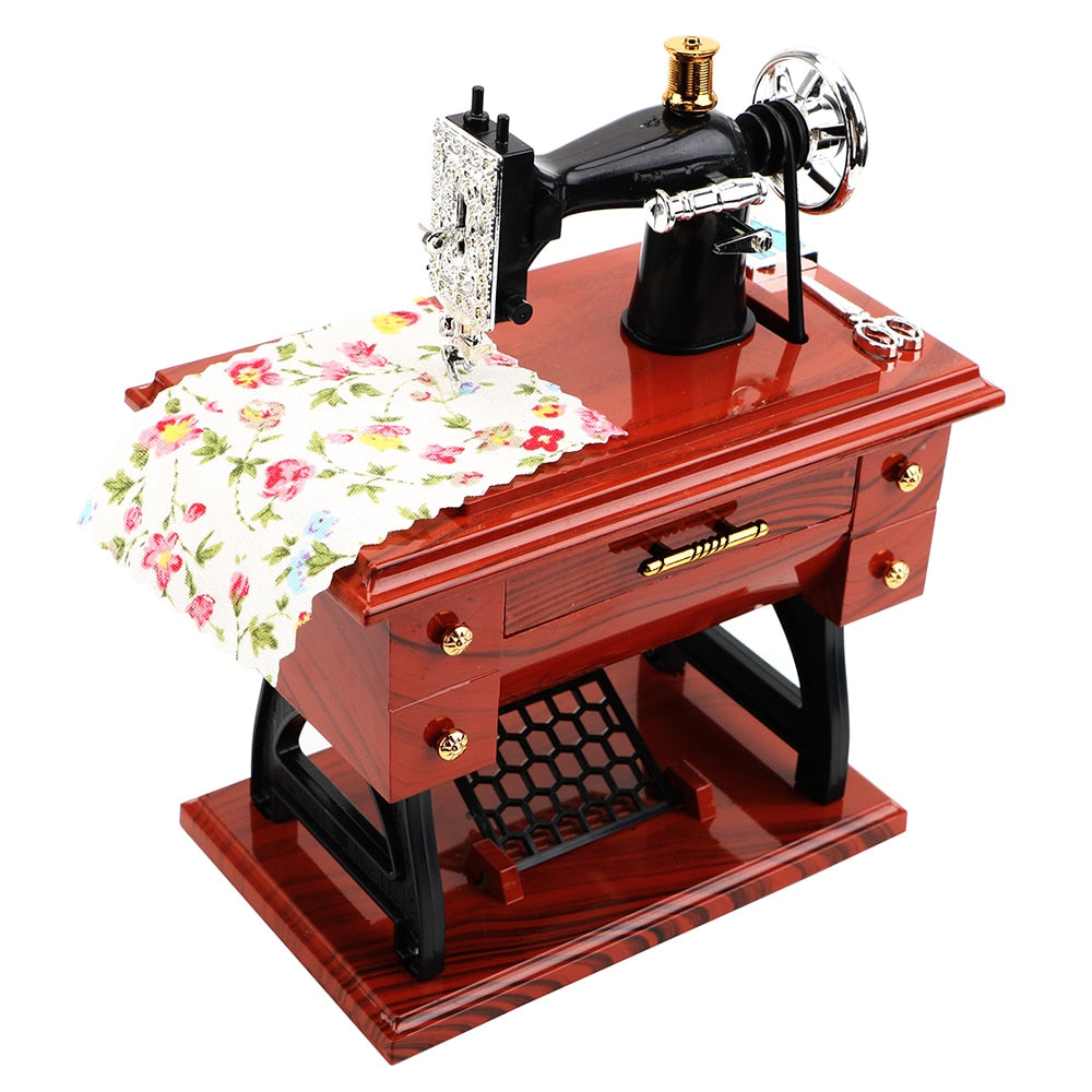 Mini Sewing Machine Style Music Box