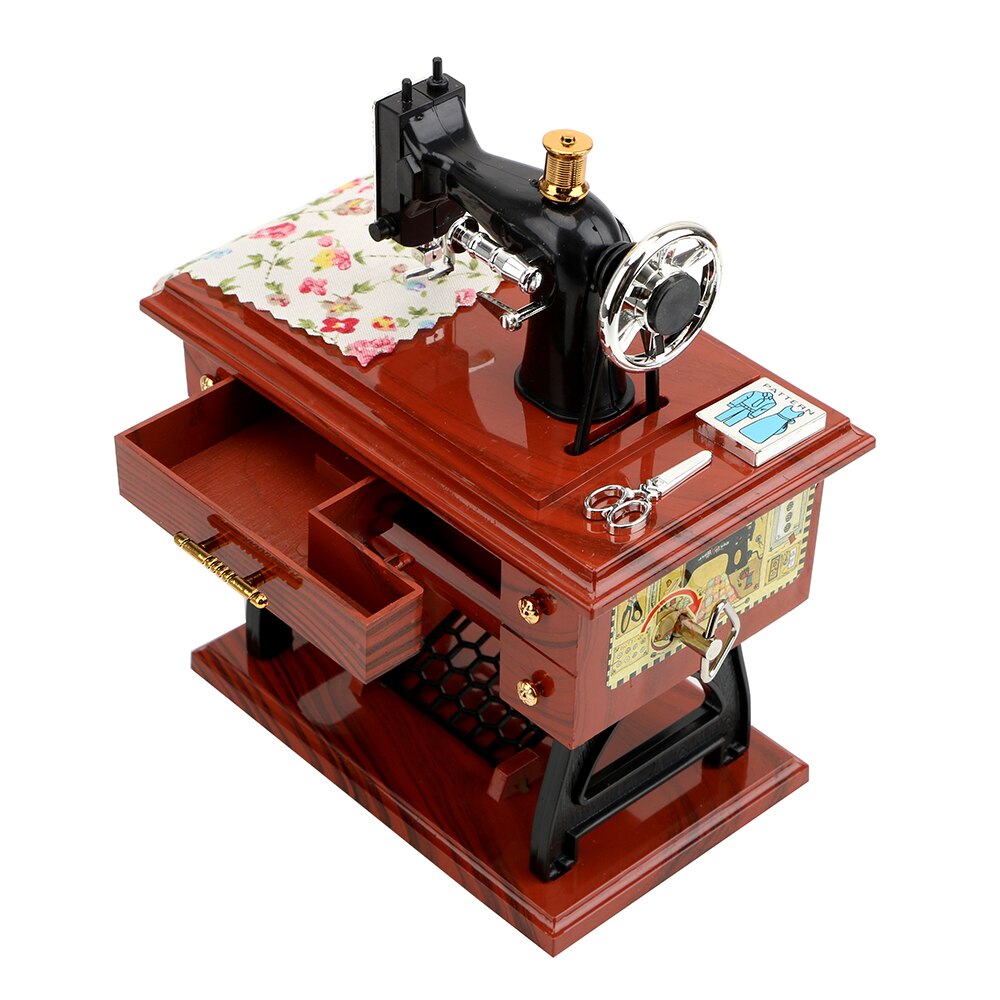 Mini Sewing Machine Style Music Box