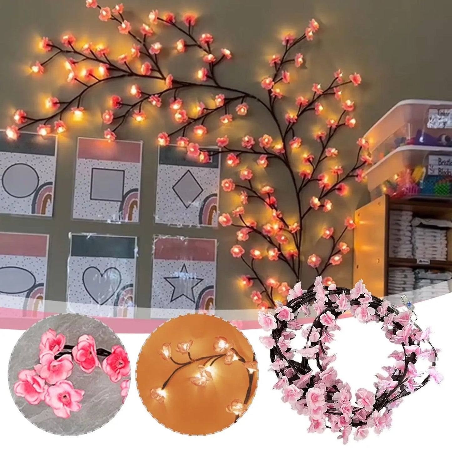🔥This week's hot sale🔥cherry blossom wall light decor