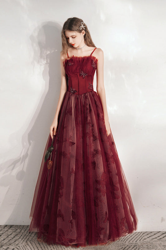 anyfreebie™-Red banquet temperament long dress