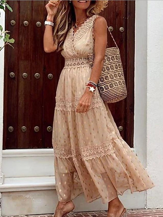 anyfreebie™- Women's A-Line Dress Maxi long Dress