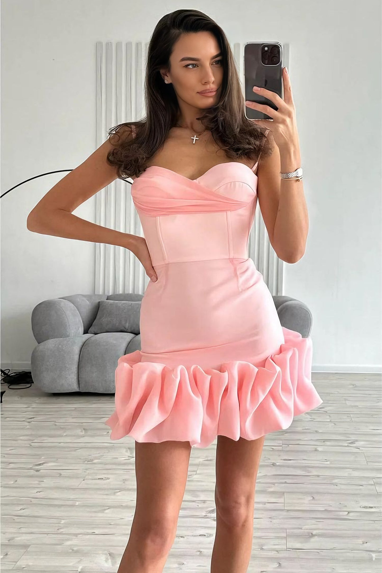 anyfreebie™-Pleated skirt suspender dress slim fit dress short skirt