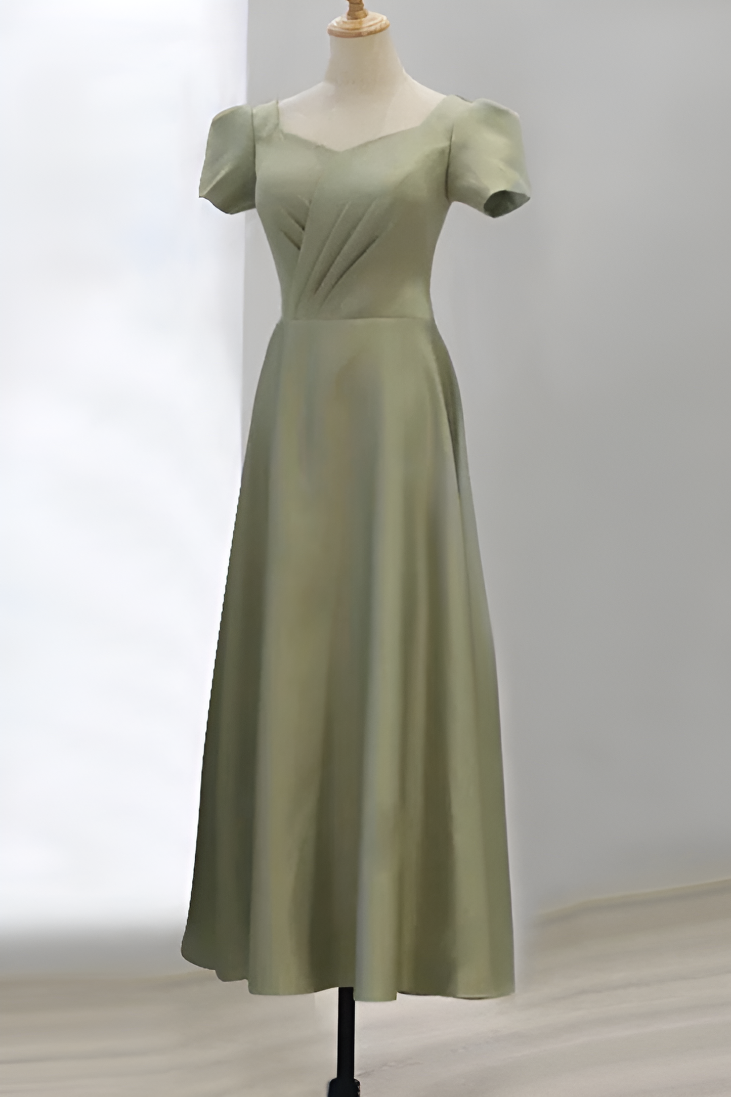 anyfreebie™-Satin bridesmaid dress new green dress