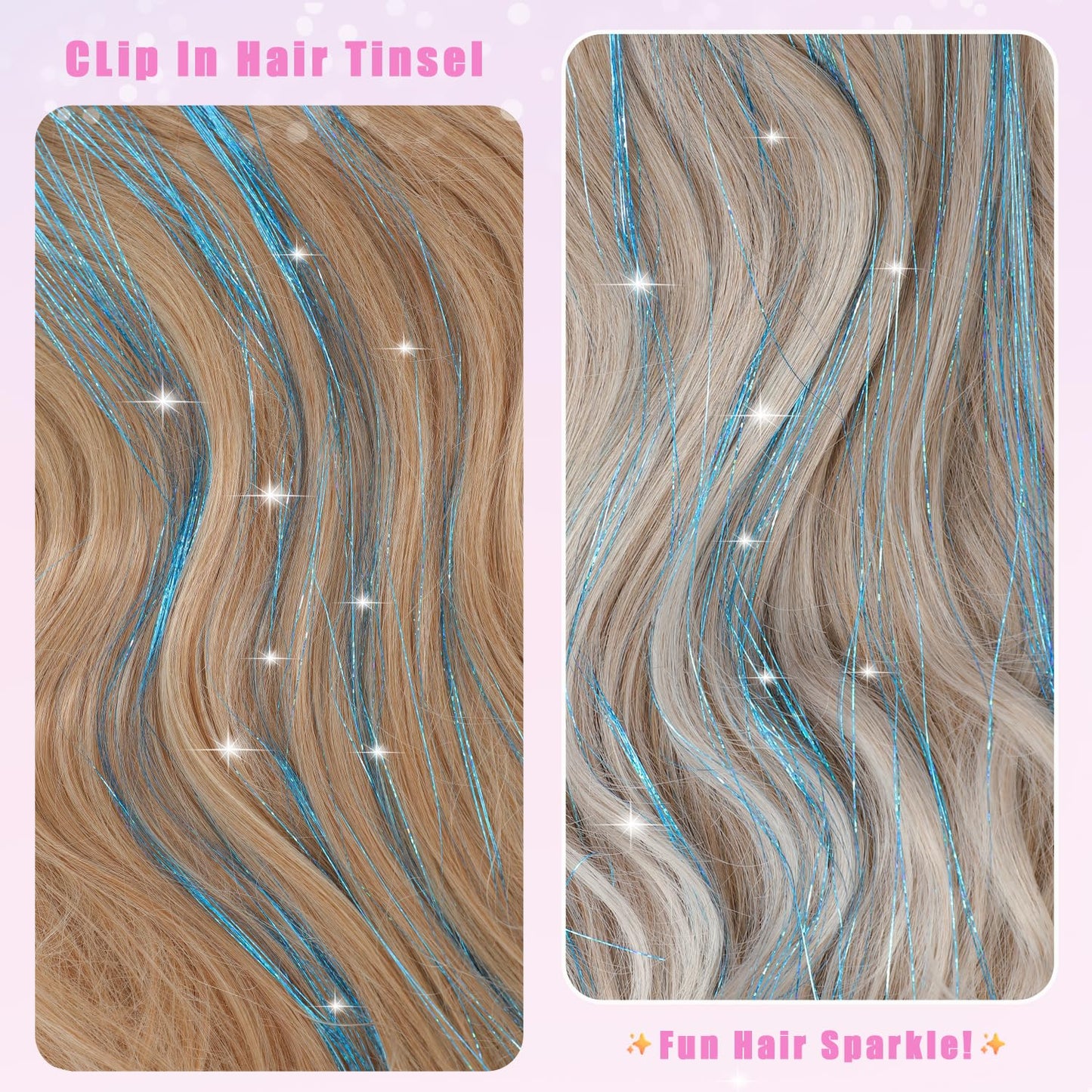 🔥This week's hot sale🔥Clip-on Shimmering Hair Extensions