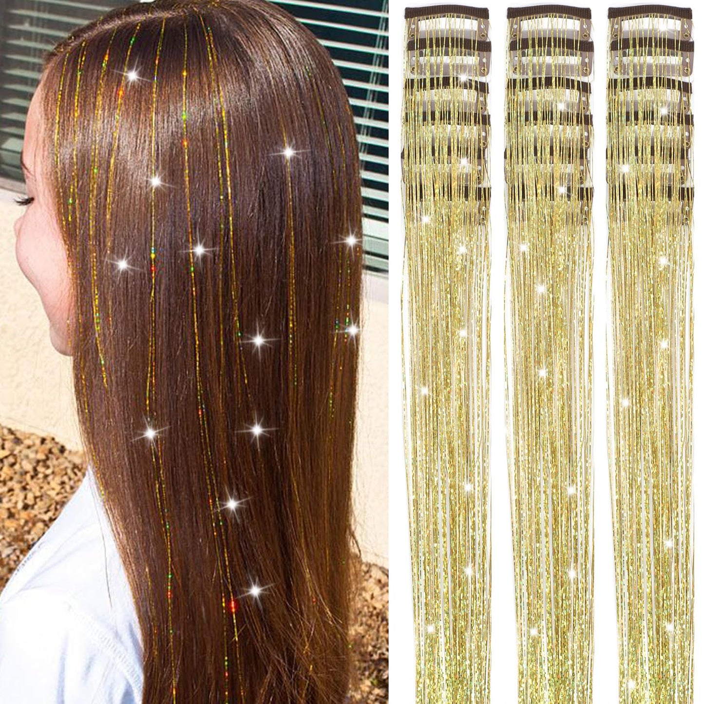 🔥This week's hot sale🔥Clip-on Shimmering Hair Extensions