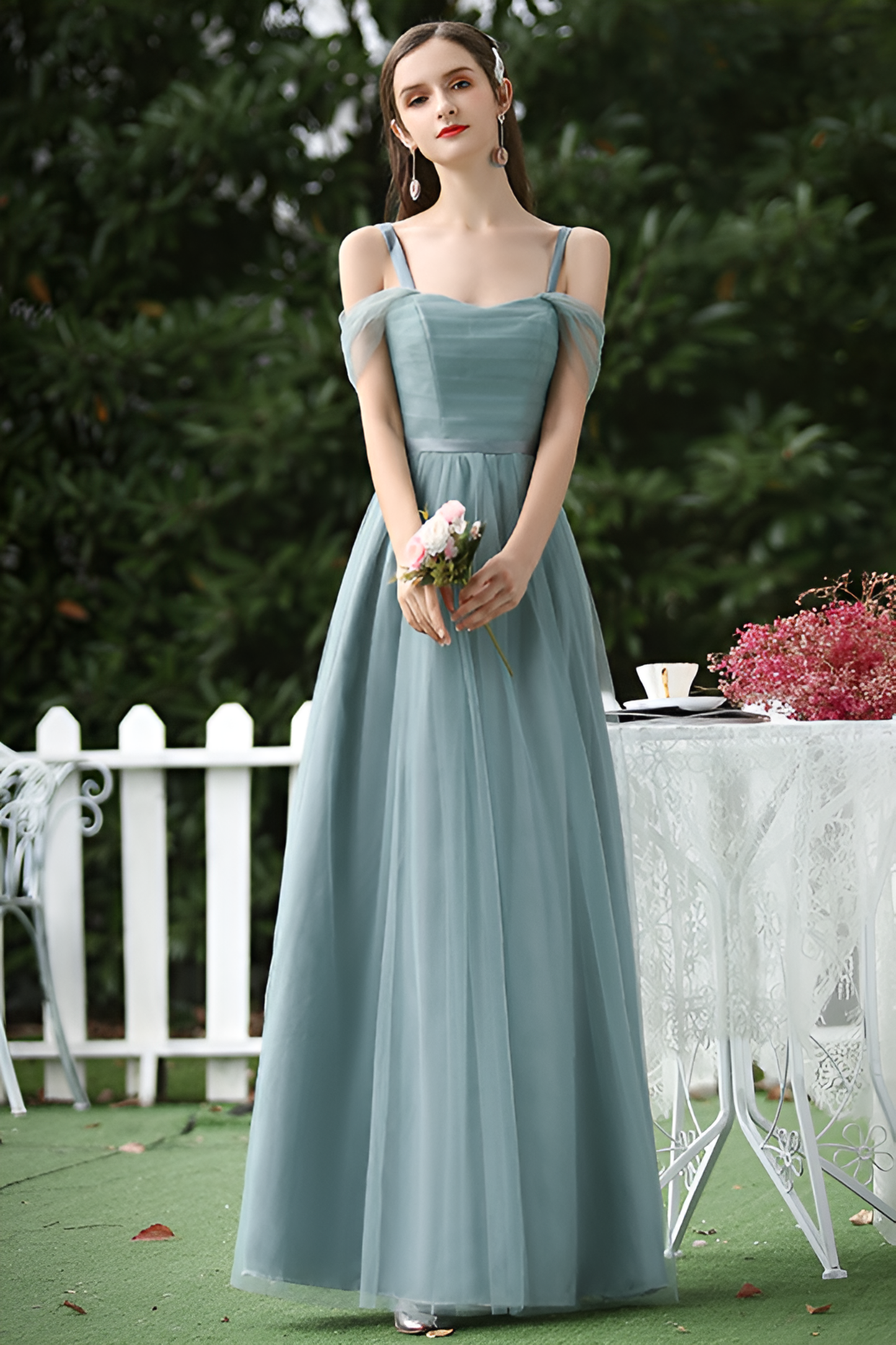 anyfreebie™-Flattering Mesh Bridesmaid Dress