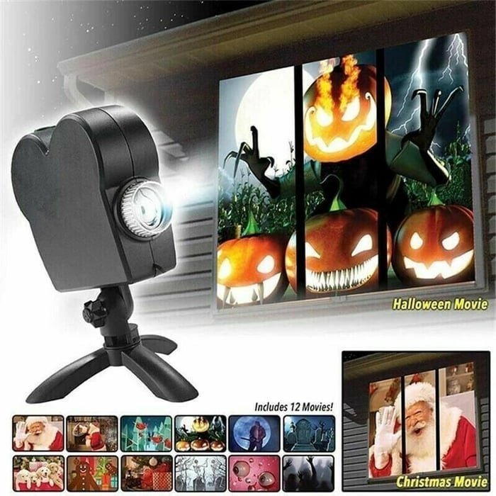 🔥Hot Sale 60% OFF💀 2025 New Upgrade Halloween/Christmas Holographic Projection