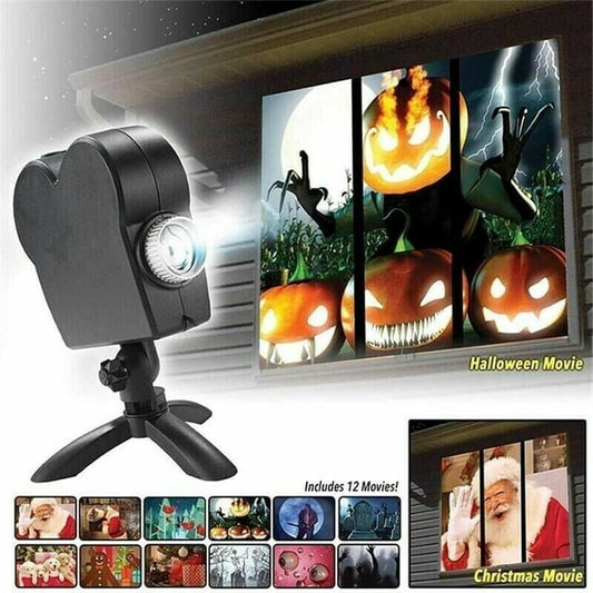 🔥Hot Sale 60% OFF💀 2025 New Upgrade Halloween/Christmas Holographic Projection