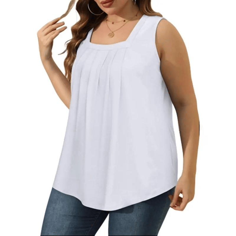 ✨Womens Cute Tank Tops Loose Fit Causal Summer U Neck Sleeveless Soft Womenswear👚