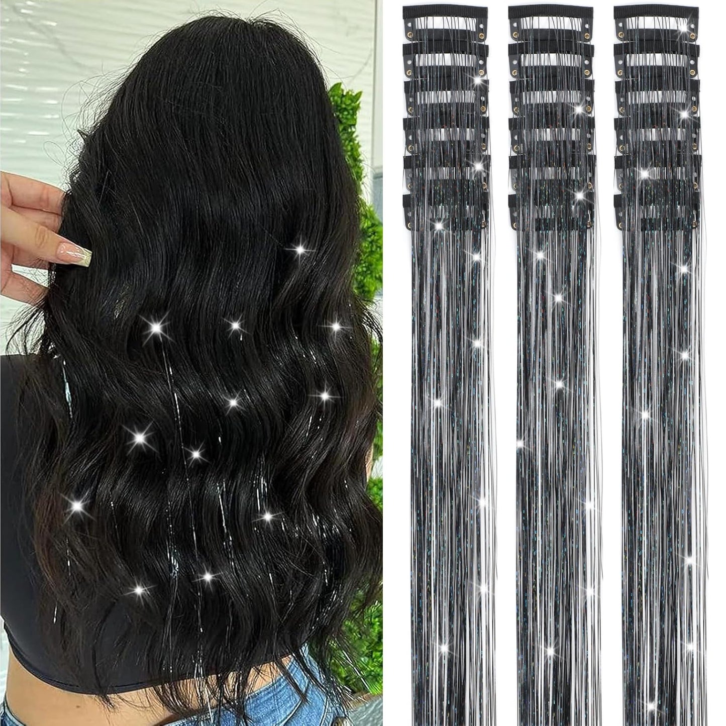 🔥This week's hot sale🔥Clip-on Shimmering Hair Extensions