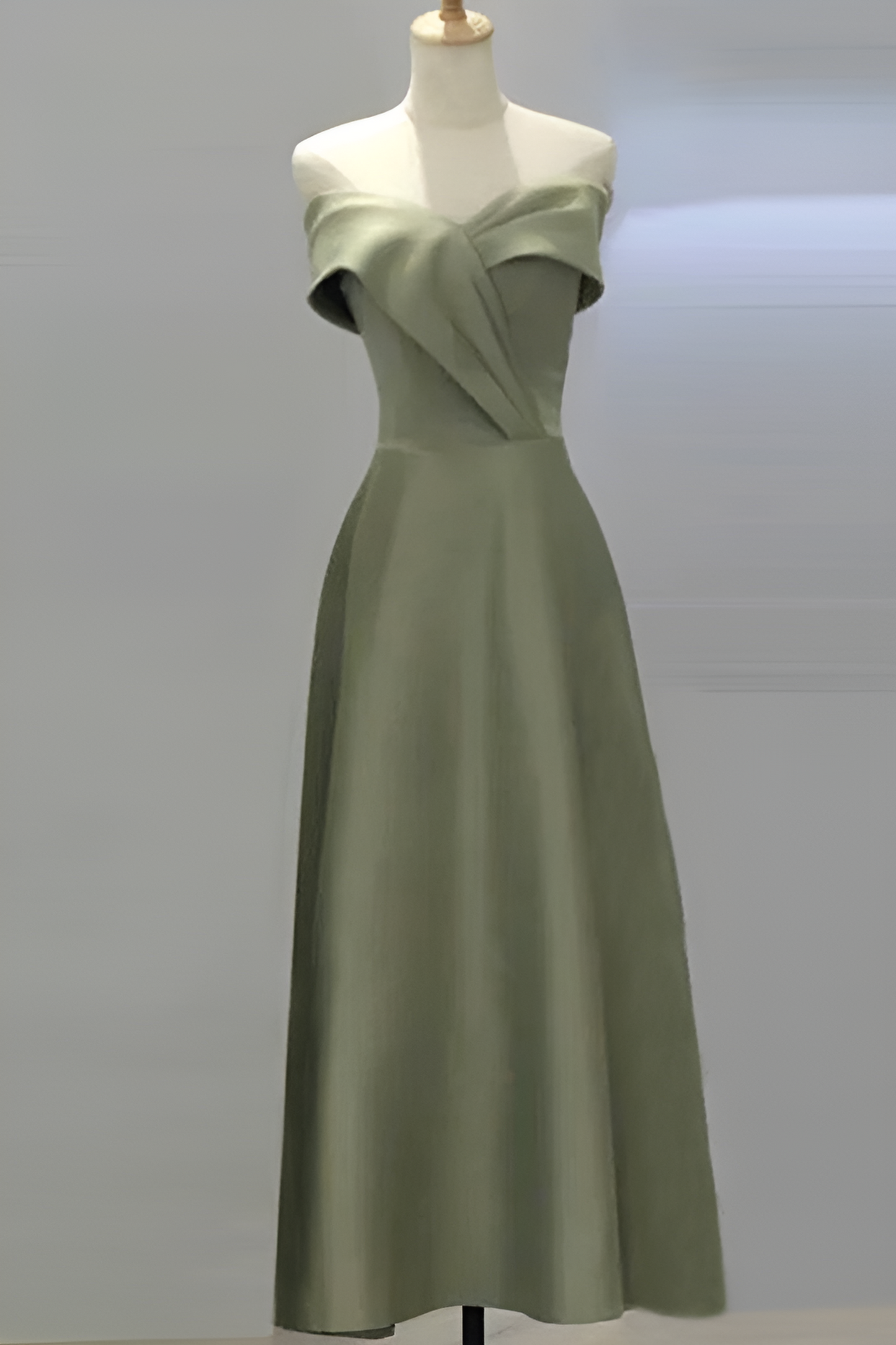 anyfreebie™-Satin bridesmaid dress new green dress