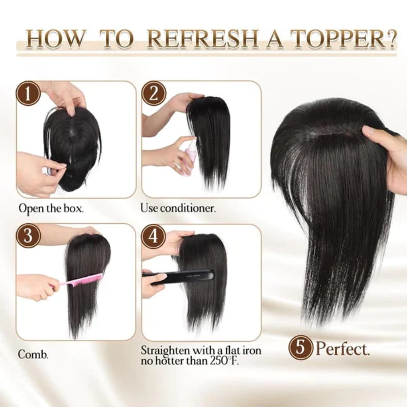 🔥Flash Sale🔥Natural Hair Toppers with Bangs for Women🛒