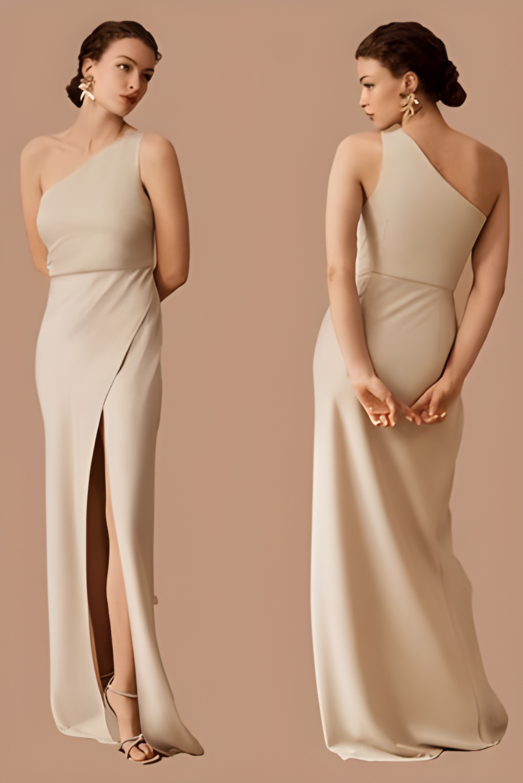 anyfreebie™-Bridesmaid dress silky satin dress