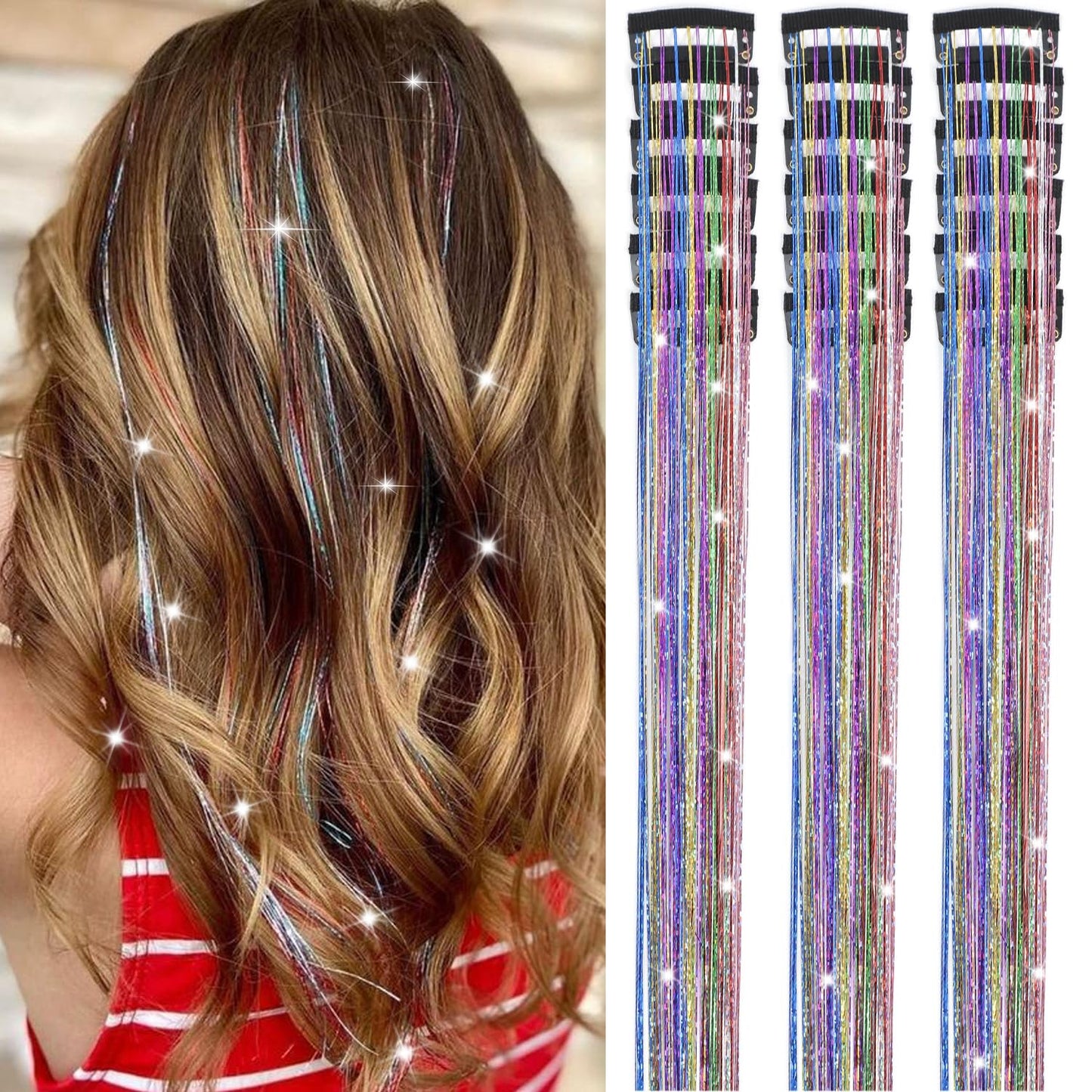 🔥This week's hot sale🔥Clip-on Shimmering Hair Extensions