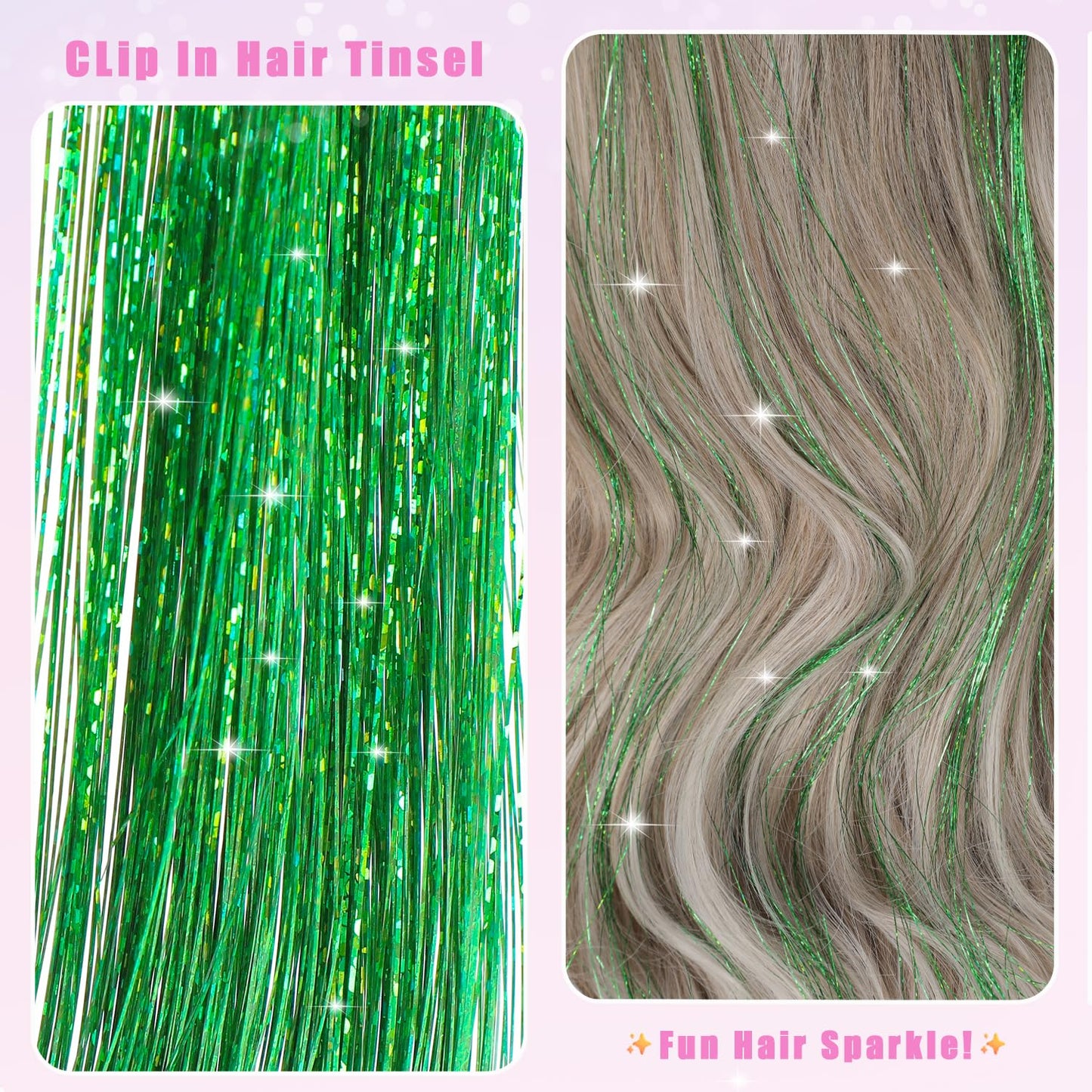 🔥This week's hot sale🔥Clip-on Shimmering Hair Extensions