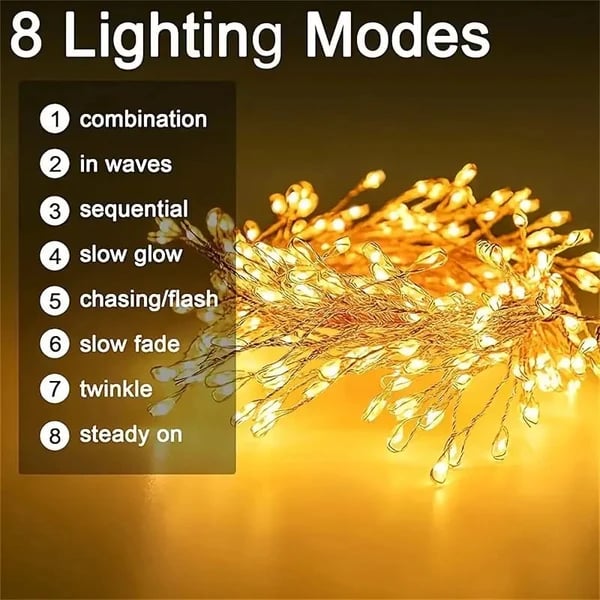 ⭐🎄 Copper Wire Firecracker Light String