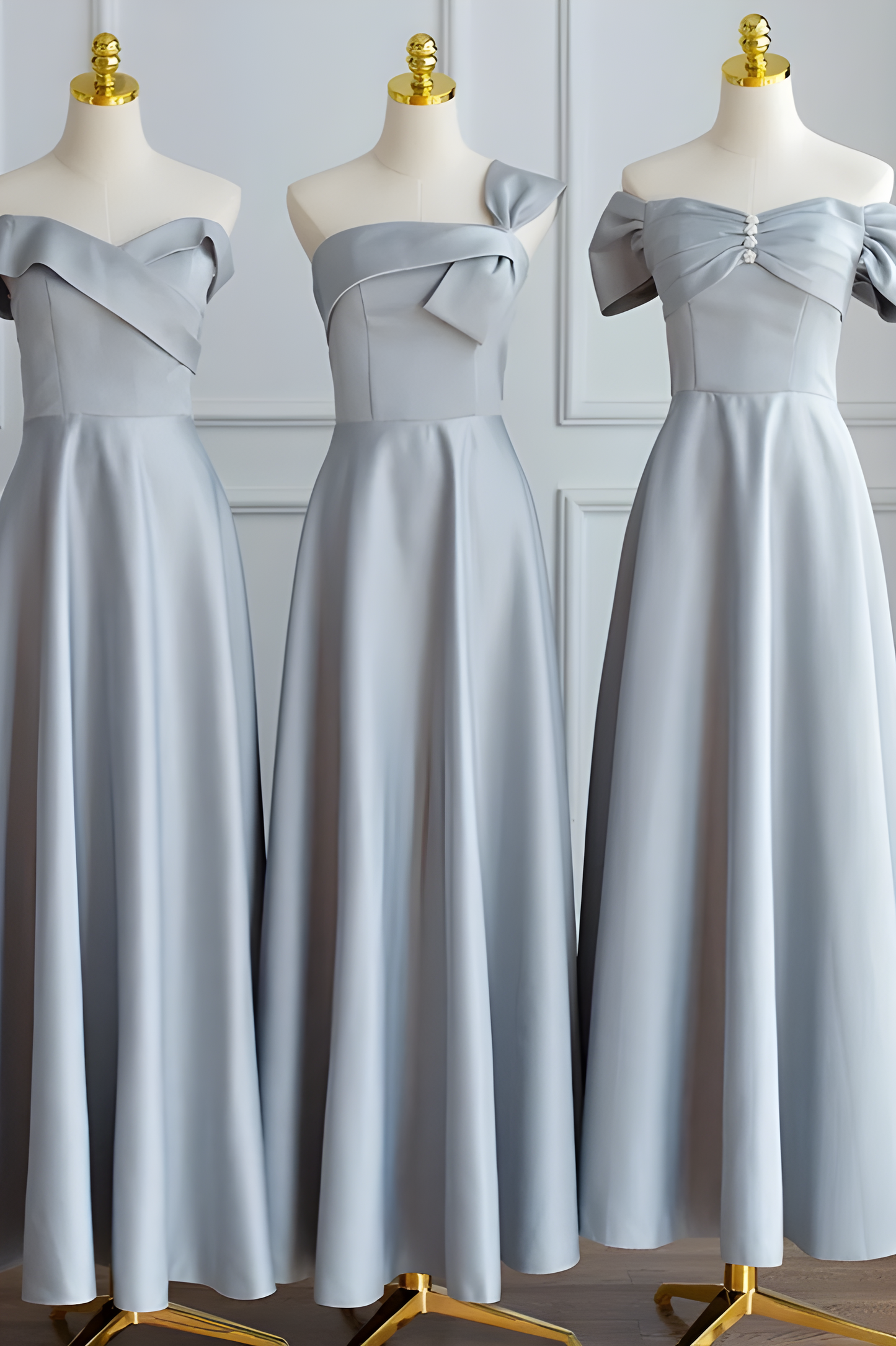 anyfreebie™-Satin Bridesmaid Dresses Wedding Sisterhood Evening Dresses