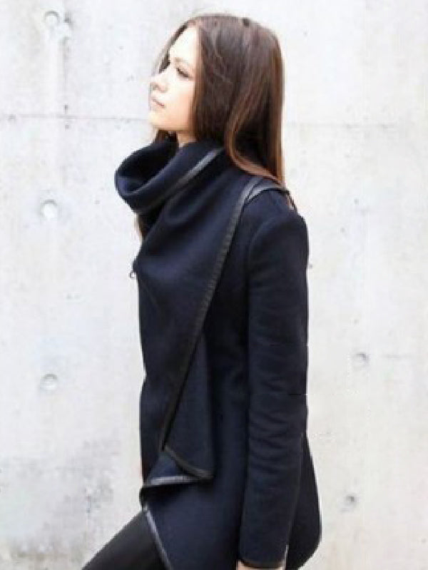 anyfreebie™-Original Asymmetric Split-Joint High-Neck Woolen Coat