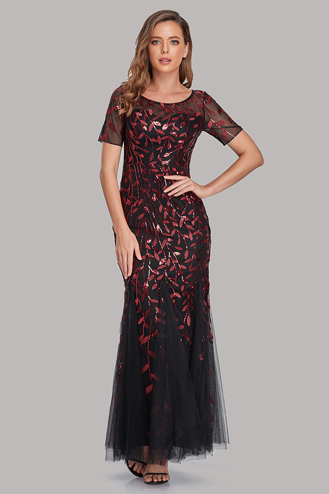 anyfreebie™-Slim Fit Mesh Sequin Evening Dress Fishtail Dress