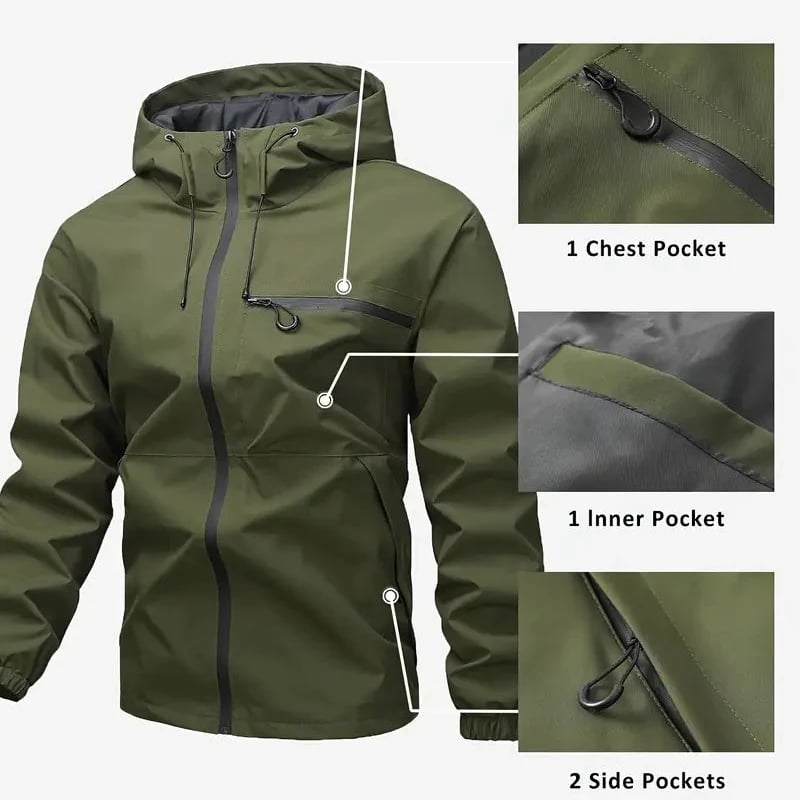 Men's Outdoor Sports Solid Color Jacket