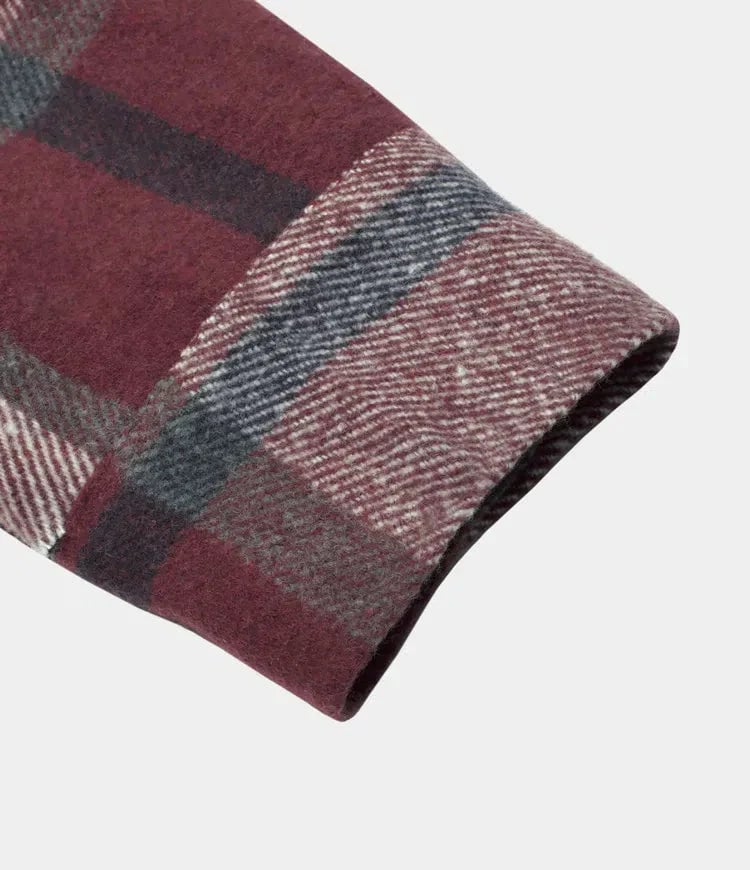 🔥Women's Plaid Button Down Fleece Lined Hooded Jackets Warm Coat