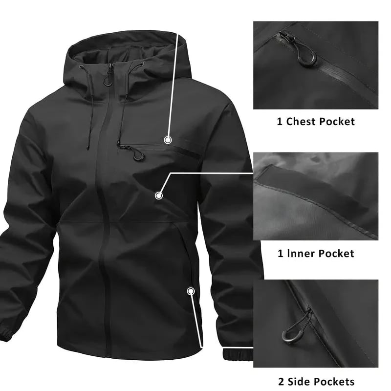 Men's Outdoor Sports Solid Color Jacket