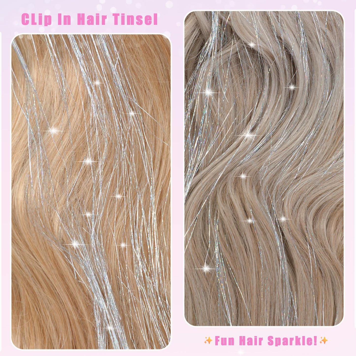 🔥This week's hot sale🔥Clip-on Shimmering Hair Extensions