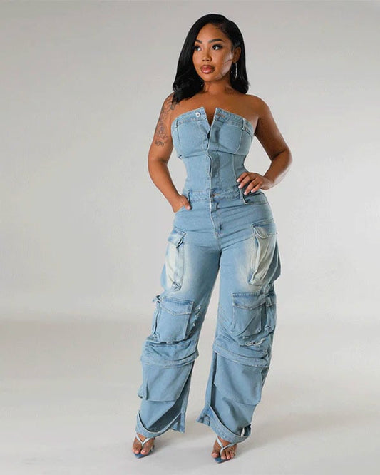 anyfreebie™-Luxe Edition Cargo Jumpsuit