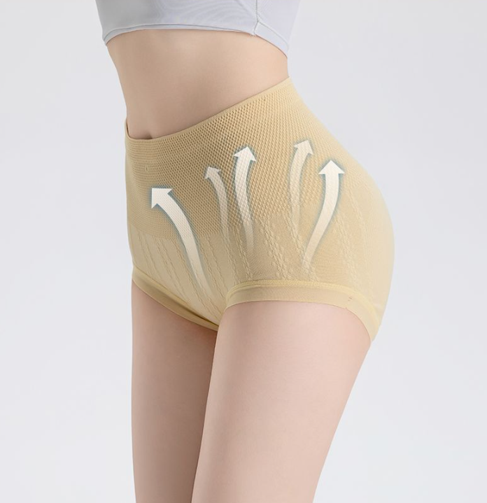 Antibacterial high-waisted tummy control underwear